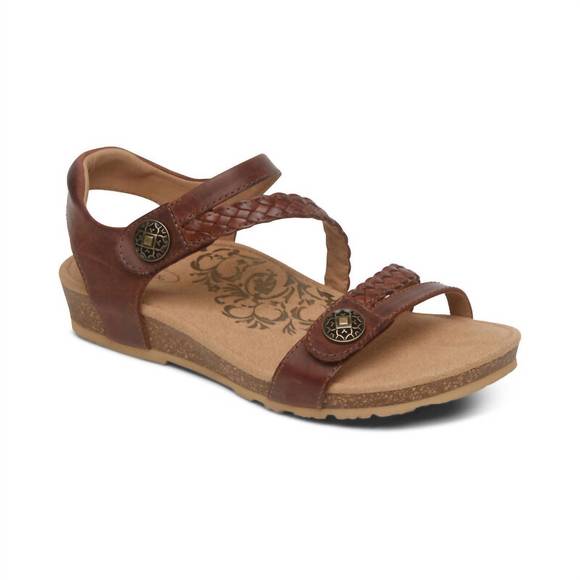 NEW AETREX women's jillian sandals in walnut - Picture 1 of 5